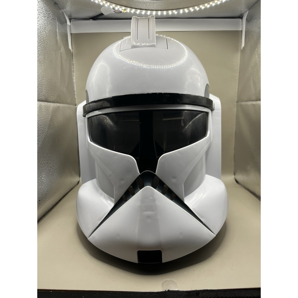 STAR WARS Clone Trooper Voice Changer FULL Helmet 2008 Hasbro Electronic Works -